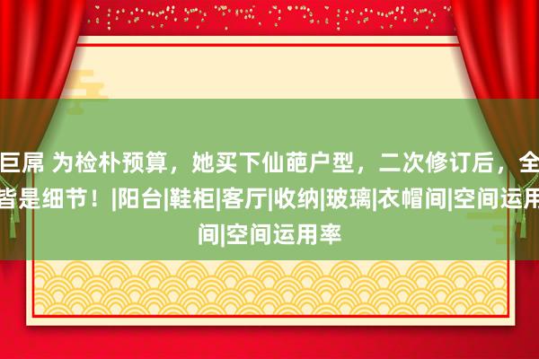 巨屌 为检朴预算，她买下仙葩户型，二次修订后，全屋皆是细节！|阳台|鞋柜|客厅|收纳|玻璃|衣帽间|空间运用率