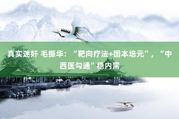 真实迷奸 毛振华：“靶向疗法+固本培元”，“中西医勾通”稳内需