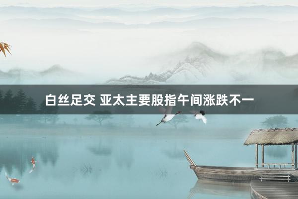 白丝足交 亚太主要股指午间涨跌不一
