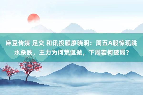 麻豆传媒 足交 和讯投顾廖晓明：周五A股惊现跳水杀跌，主力为何荒诞抛，下周若何破局？