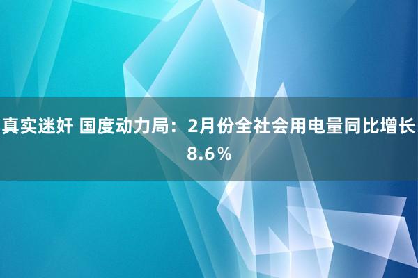 真实迷奸 国度动力局：2月份全社会用电量同比增长8.6％